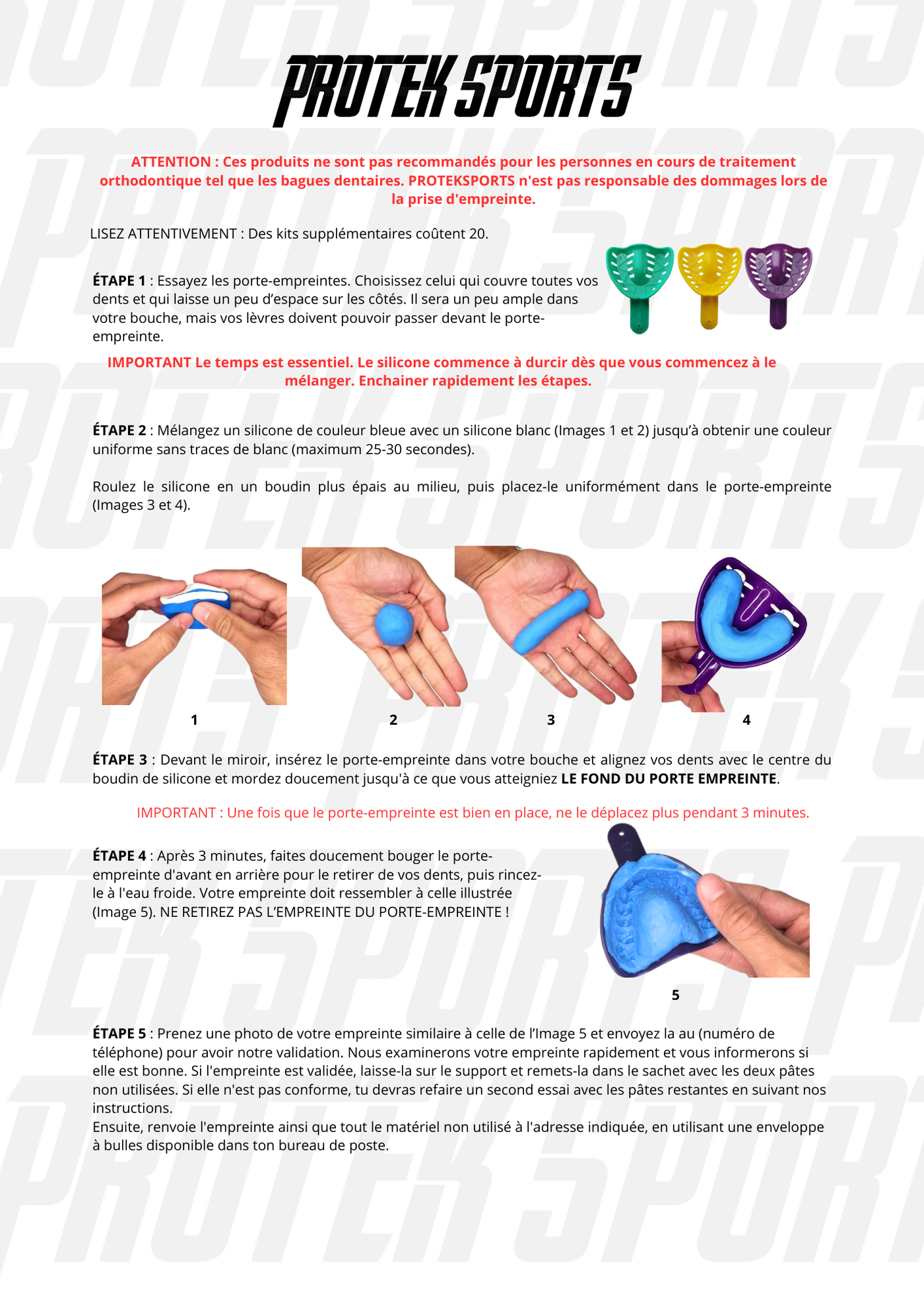 Fonctionnement protège-dents Protek Sports