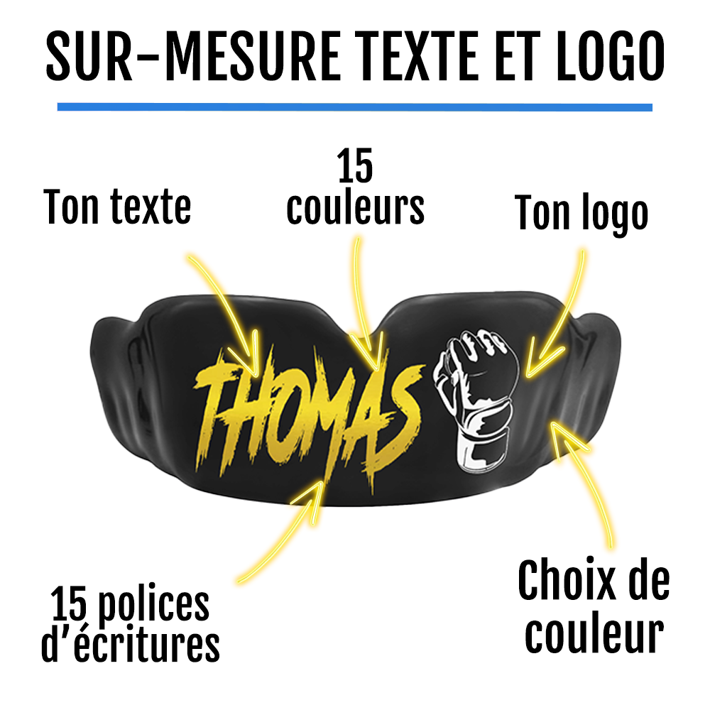 Protège-dents sur-mesure (texte et logo)