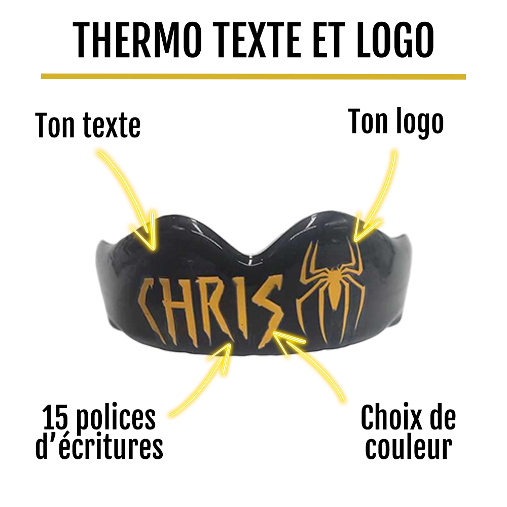 Protège-dents thermoformable (texte et logo)