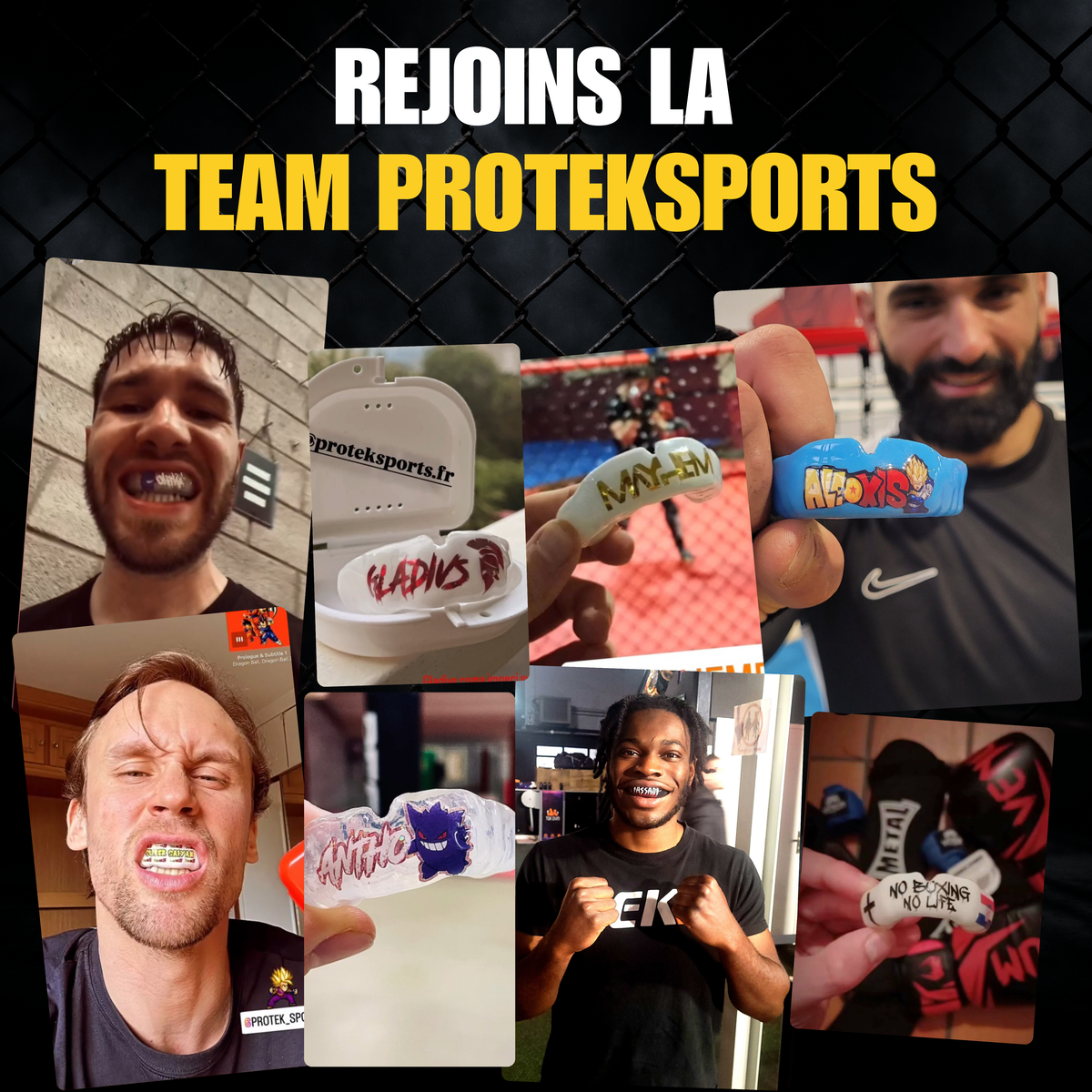 Protège-dents thermoformable (texte et logo)