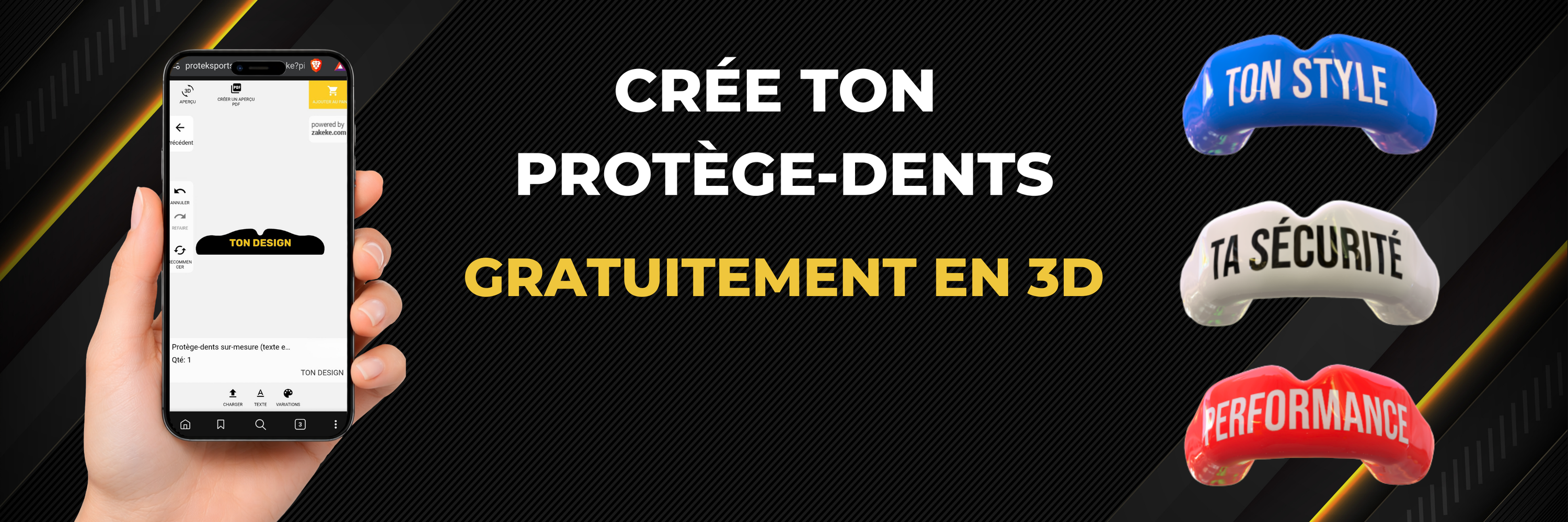 Crée ton protége dents sur mesure personnaliser rugby et mma boxe