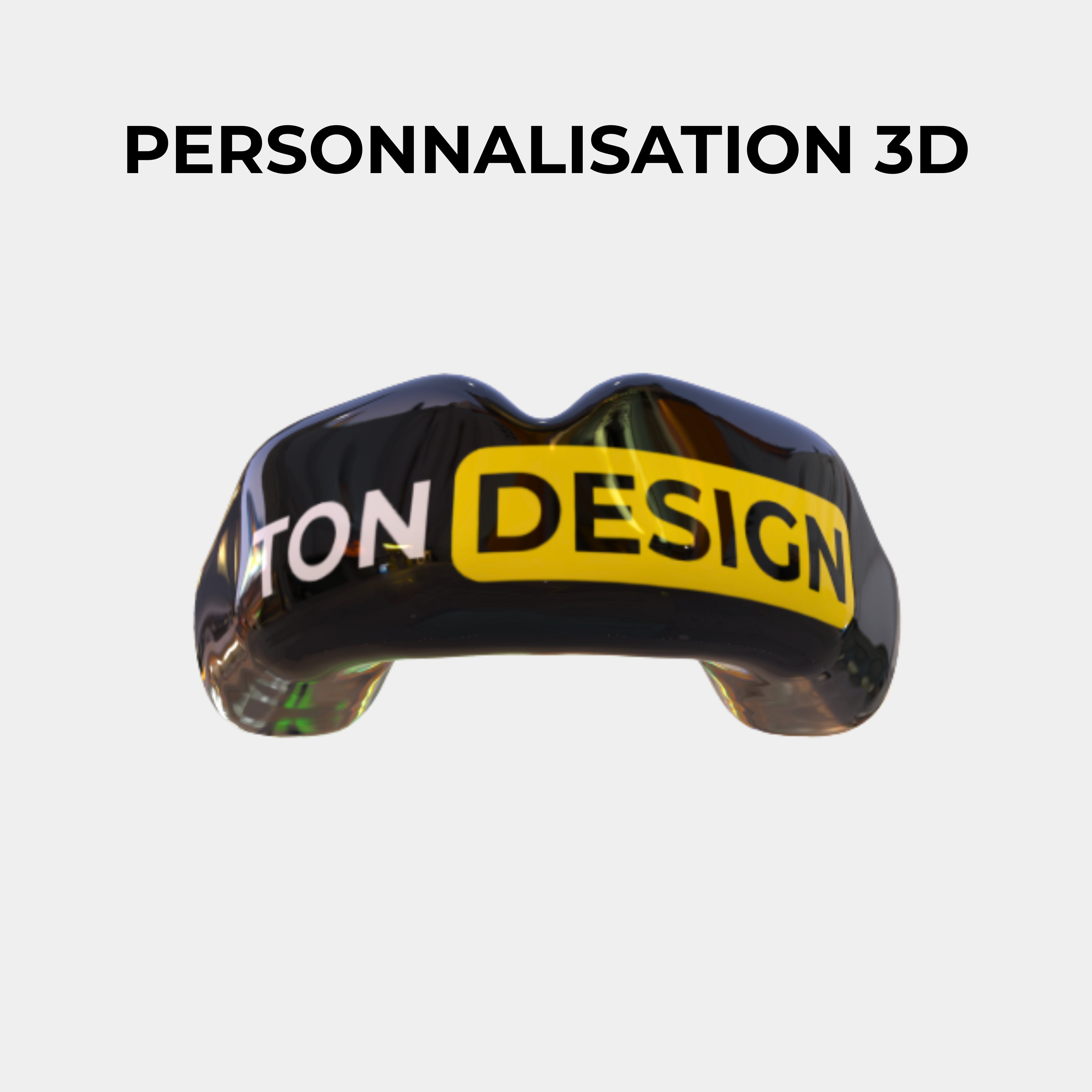 Protège-dents sur-mesure (texte et logo)