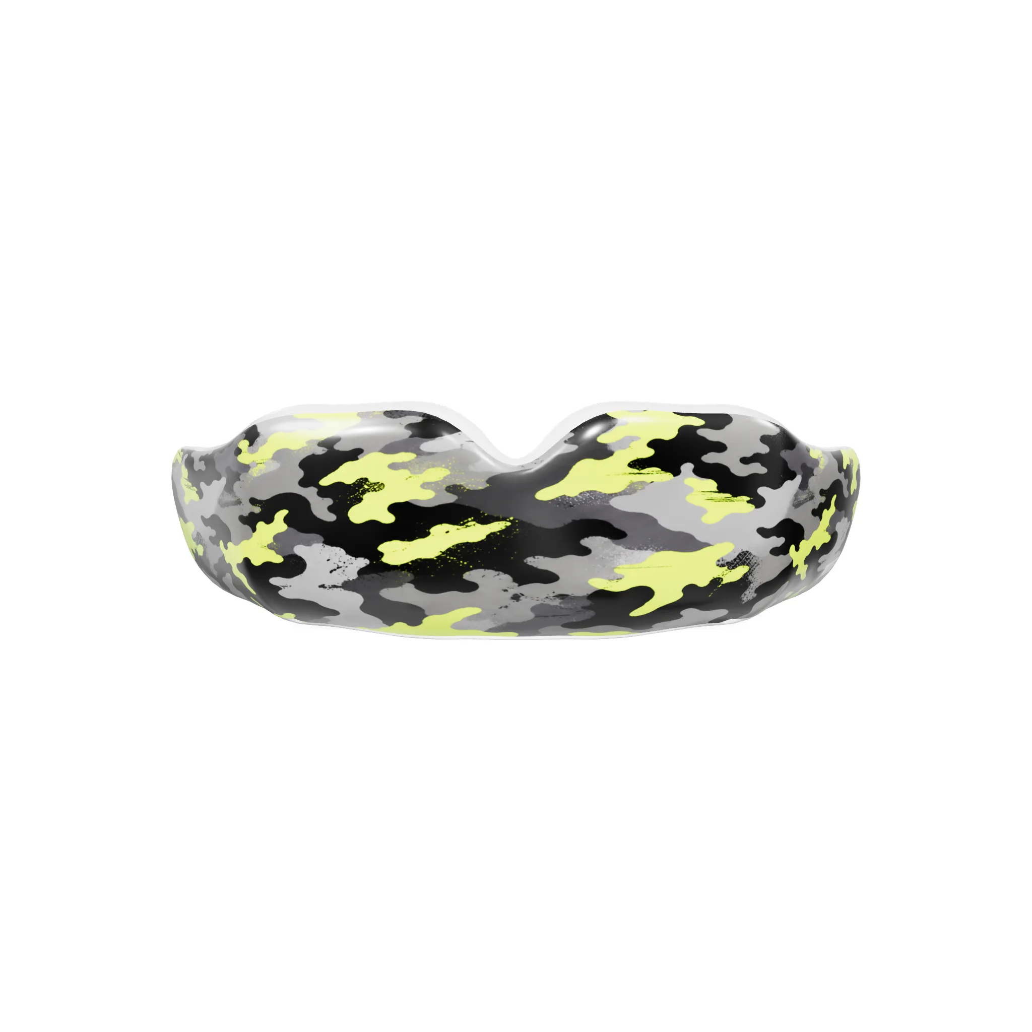 Protège-dents Camo néon sur mesure de face